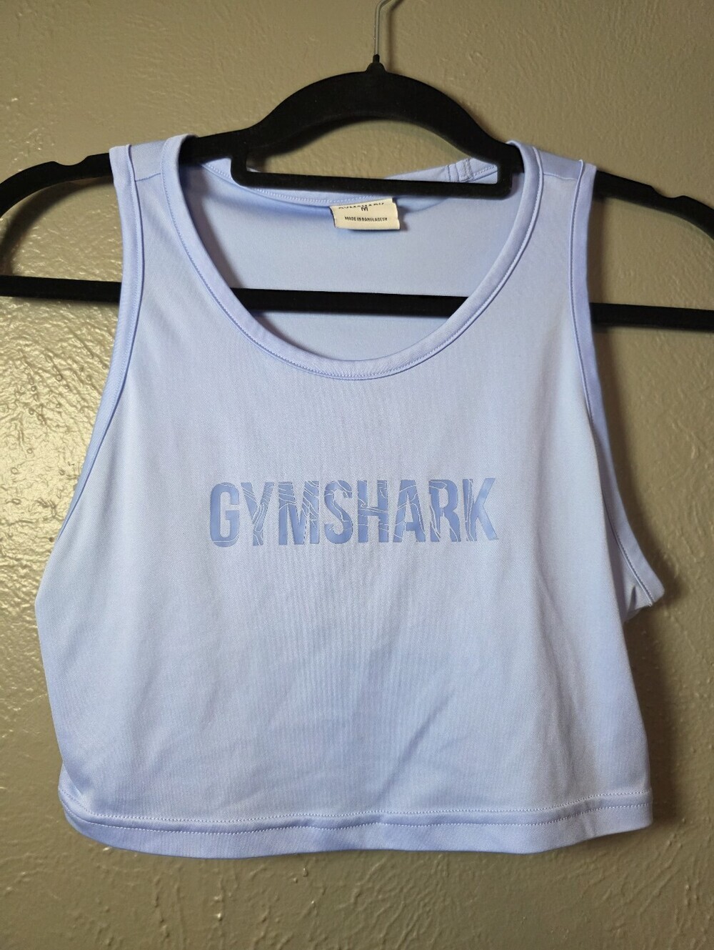 Gymshark Training Cropped Tank Top Light Peri Blue Size Medium M
